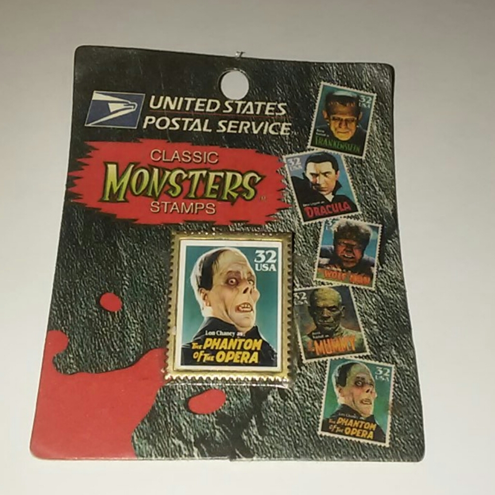 Vtg MONSTERS Postal PIN...NWT!